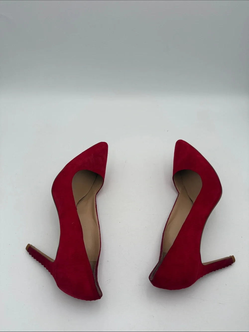 Gianni Bini Red Suede Pointed-Toe Pumps women 9M event casual party slip on Y2K